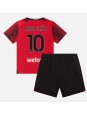 AC Milan Rafael Leao #10 Domácí dres pro děti 2023-24 Krátký Rukáv (+ trenýrky)